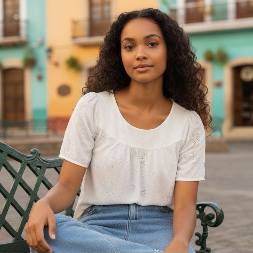 Anthro Vanessa Virginia laser cut design top 6